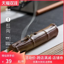 Ceramic Zen Bamboo Line Fragrant Incocescens Indoor Household Indoors Shen Disher Sincense Hollow Toe Incense Platform