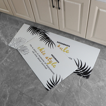 Kitchen floor mat erasable household disposable dirt-resistant non-slip waterproof and oil-proof pvc entrance door mat carpet
