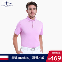 American PT New Golf short sleeve T-shirt mens lapel perspiration breathable quick-drying polo shirt Golf jersey