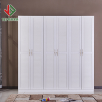 Yifei Best Selling Simple louver flat door wardrobe Environmental protection plate two-door wardrobe three-door four-door simple wardrobe