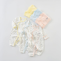 Baby Shang summer thin newborn clothes baby jumpsuit cotton 0-3 months birth baby monk clothing