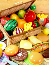 Children Fruit Cheroy Toys Boy Girl over Home Vegetable Baby Can Cut Kitchen Suit Cake