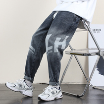 Jeans men 2021 New loose Haren pants elastic waist Tide brand spring and autumn casual long pants mens pants