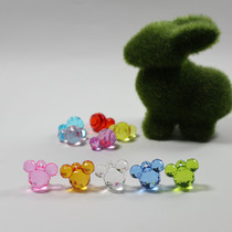 Children imitated crystal section Mickey head shape transparent acrylic handmade string bead small children Jewelry Preparation Toy