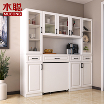 Mucong simple multifunctional folding side table cabinet restaurant folding table cabinet integrated Cabinet cupboard customization