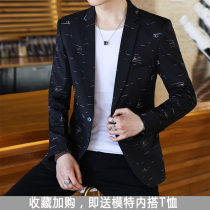 2021 new suit mens casual Korean version of small suit young handsome slim British single coat trend coat