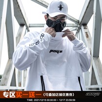 AOGZ National Tide brand plus velvet thick clothes men autumn and winter loose trend lovers fleece semi high collar jacket