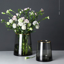 High level Sensation Dwarf PhPhnom Penh Wide Mouth Flowers Bottle Flower Arrangement Bottle Transparent Glass Light Lavish Living-room Table Decorations Pendulum Pieces