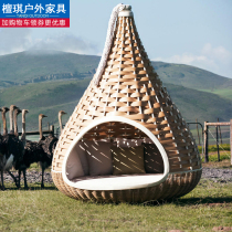 Outdoor Autumn Chivine choreography Home Balcony Outdoor Hanging Chair Creativity Hanging Hammock Scenic Area Hotel Folk and Leisure Birds Nest