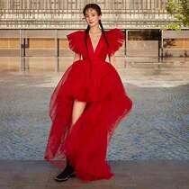 Evening dress long 2020 new annual meeting host awe Queen red carpet catwalk show banquet party