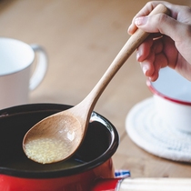 Tree can Japanese beech wood soup spoon household long handle spoon porridge spoon wooden spoon wooden ramen spoon spoon small size