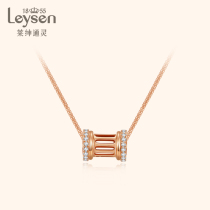 Laisen Tong Ling Jewelry 18K Gold Diamond Pendant Diamond Necklace Female choker Athena Series Small waist