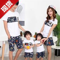 Pro-child Fashion Summer 2018 New wave Family family Three-mouth and new Four-mouth mother and son suit Mother woman dress fashion