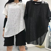 Xun Shijun sister Xi Ges shop 2021 summer new waffle light luxury short sleeve not Regulation top