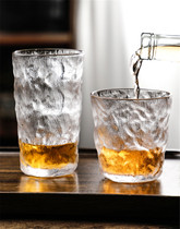 Fairy face value enjoy the hazy beauty Japanese-style glacier-patterned fruit drink glass