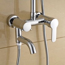 Full Copper Triple Shower Tap Accessories Bathroom Concealed Under water Three-gear bath hot and cold tap water mixing valve
