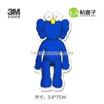 Personality Tide brand 3M laptop creative sticker suitcase sticker anime waterproof gray glue without glue paste painting