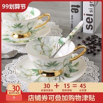 Bone China coffee cup set high-grade creative English black tea cup European ceramic coffee cup saucer spoon