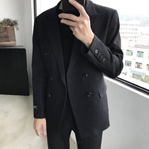 CCJE spring and summer new slim suit mens Korean version of the trend handsome single west top black casual blazer