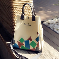 Large capacity thickened canvas waterproof and environmentally friendly shopping bag A4 file bag bag Shoulder hand baby bag can be customized