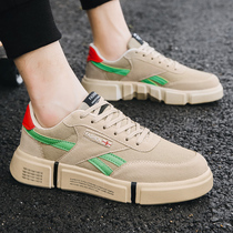 Autumn mens sports casual shoes Dad tide shoes Korean version of the trend Winter student canvas shoes wild low-top mens shoes