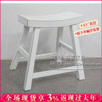 Spot solid wood bench new Chinese classical furniture pastoral simple log shoe changing stool elm small chair