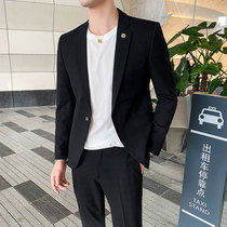 Suit mens suit Korean slim 2021 Spring and Autumn new trend handsome youth casual two-piece mens suit