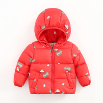 Baby winter clothes 0-1-2-3 years old girl cartoon cotton padded clothes baby padded padded jacket male children wear warm clothes