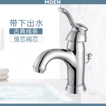  Moen retro bathroom washbasin washbasin Hot and cold bathroom single handle single hole washbasin washbasin faucet 61121