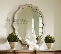 European style simple waterproof bathroom mirror wall hanging toilet mirror cosmetic mirror porch background wall decorative mirror