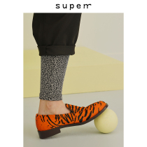 SUPERR 2019 ss vol 19 tiger grain cowhide flat lofty shoes flat shoes