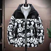 Mens coat winter cotton suit 2021 New Korean trend loose stand collar cotton padded jacket thick warm cotton coat men