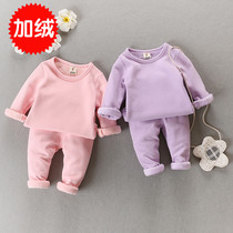 Break Code Clear Cabin Baby Winter Dress Girl Gushed Underwear Suit Baby Suit Warm Family Clothing