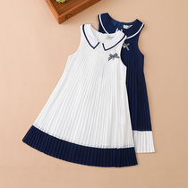 Girl Dress dress Summer 2022 CUHK Scout 100 Summer Clothing 100 Pleats Skirt Child Girl Princess Skirt Snowspun pendant with skirt