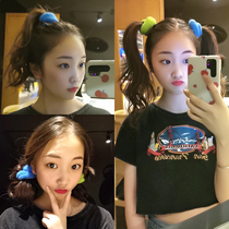 Coliform Hairband Korean Net red hair band Korean cute hair rope thick hair rope leather band female head rope