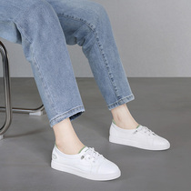 Summer white shoes womens wild flat bottom 2021 new shallow casual board shoes a pedal comfortable pregnant womens shoes