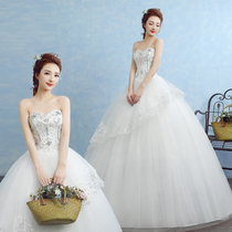 Bandeau light wedding dress 2021 new bridal temperament wedding thin Qi small French super fairy thin