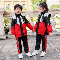 Primary school uniforms Junior high school sports clothes Spring and autumn submachine clothes suit kindergarten autumn and winter clothing childrens class 3 sets