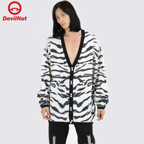 DEVIL NUT Devil Couple Lovers Big Sweater Jersey Mens Coats-BIB AFV