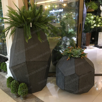 Nordic Creative Geometry Polygon Florator GRP Rhomboid High Flower Pot Hotel Genguan Combined Pendulum suit