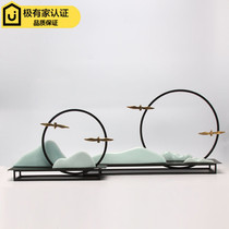New Chinese style Modern wrought iron Dapeng ceramics Lucky ornaments Office model room Feng Shui entrance Home decoration