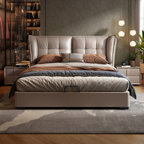 zhen leather bed Master Bedroom 1 8 meters double nuptial bed modern minimalist box soft princess bed 1 5 m luxury queen-size beds