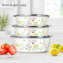 British Peter Rabbit large stainless steel Egg Bowl non-stick noodles and basin soup basin household kitchen wash drain basket