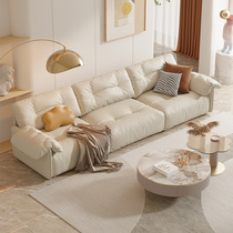 Italian style tech cloth sofas minimalist modern small family living-room cream windy sofa Cloud Dot trio with a new one