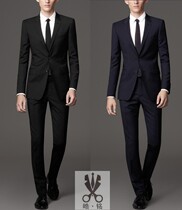 Tailor-made mens suit suit Business casual wool suit Slim wool overalls suit suit set