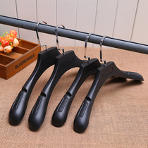  Wide-shouldered frosted thickened plastic hanger clothes brace coat hanger pants clip Suit clothing store hanger wholesale