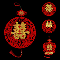 Chinese knot creative wedding door wedding decoration wedding decoration living room pendant sticker
