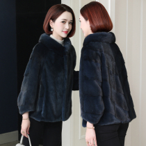 zqqz imported mink fur coat women 2021 Winter new fashion short style collar whole sable mink coat 3017