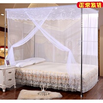 Single-door palace mosquito net 1 2m household 1 5m bed dustproof square top tattoo tent thickened 2m big bed bracket landing