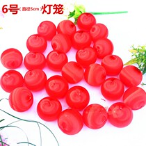 No. 6 silk light plastic red lantern accessories silk ball small lantern decoration accessories New Year festival supplies dress up